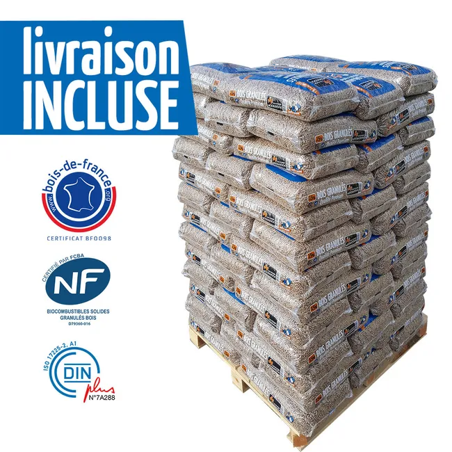 Palette de granulés WOODSTOCK (66 sacs)