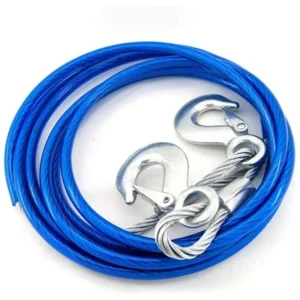 Cordes De Remorquage De 5 Tonnes Résistante 4 Mètres Dépannage Câble De Remorquage Avec 2 Crochets De Sécurité Pour Voitures