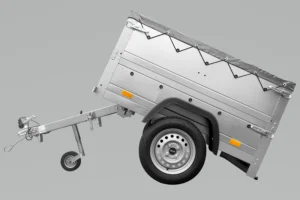 Remorque Neuve À Vendre Garden Trailer 201 Kipp 500 Kg 200X125 Cm [Avec Bâche Haute Bleue, Arceau, Ridelles Grillagées Et Roue Jockey]