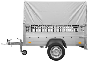 Remorque tôle Garden Trailer 200 KIPP 200×106 cm [avec rehausses grillagées, bâche haute et arceau]